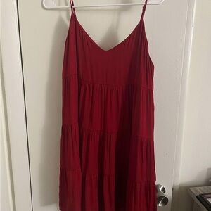 Elegant Red Sleeveless Dress